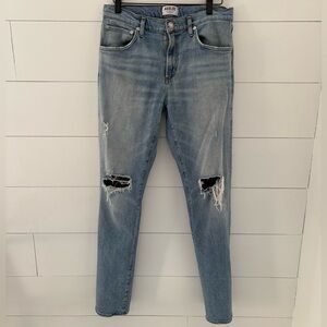 AGOLDE Blade Hitch Wash Distressed Men’s Skinny Jeans